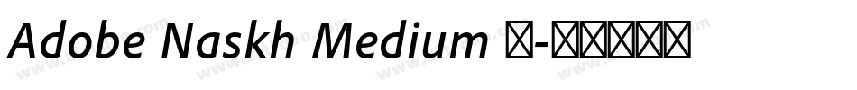 Adobe Naskh Medium 中字体转换